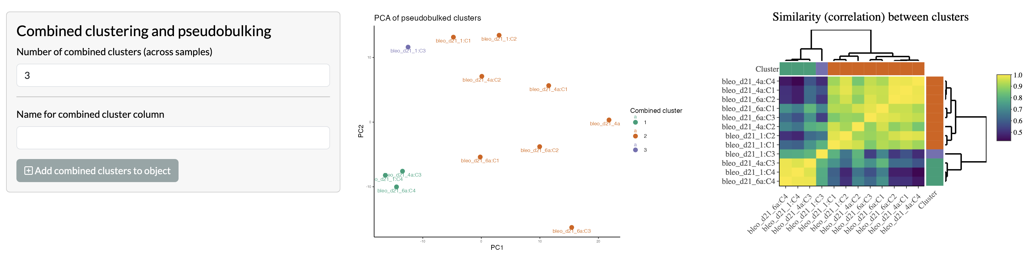 Spatial clustering across full dataset